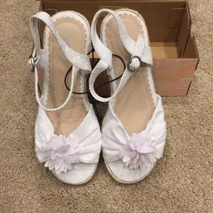 White girls wedge sandals